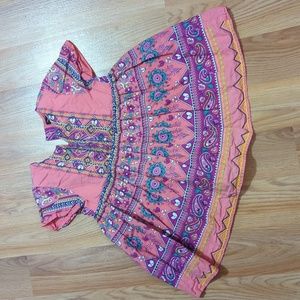 Pink embroidered dress